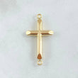 Herraje Cruz 0.65gr / 2.7cm / Oro 18K