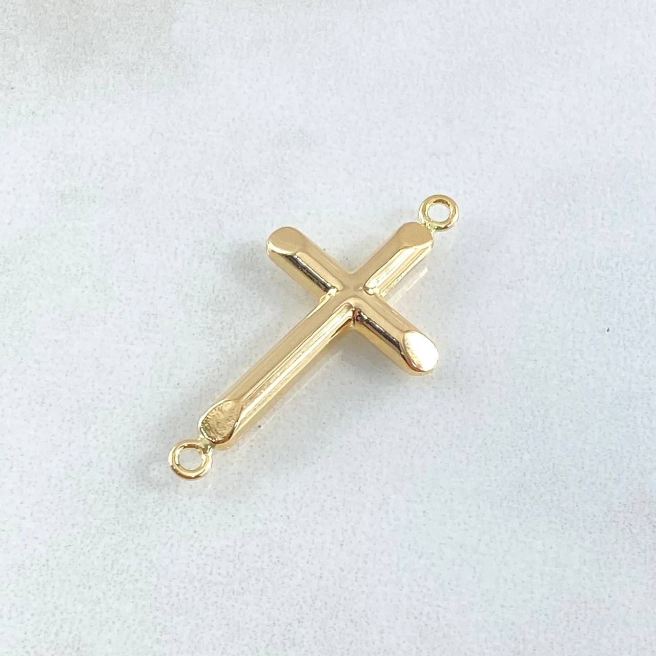 Herraje Cruz 1.05gr / 3cm / Puntas Planas Oro Amarillo 18K ©