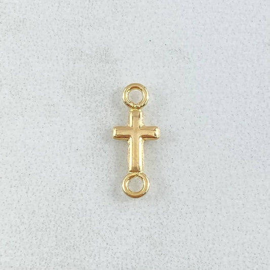 Herraje Cruz Lisa 0.15 g / 1.4 cm Oro Amarillo 18K