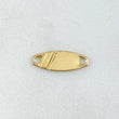 Herraje Placa Ovalada 0.45gr / 1.9cm / Lineal Oro Amarillo 18K ©