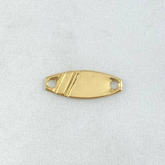 Herraje Placa Ovalada 0.45gr / 1.9cm / Oro 18K