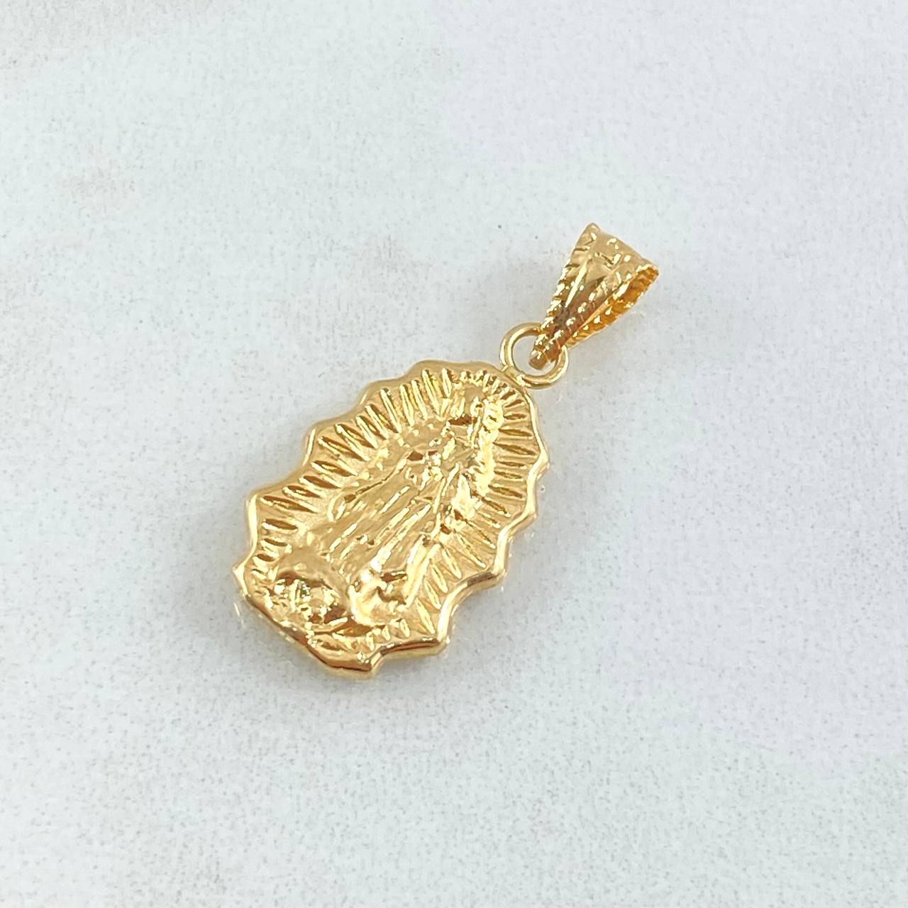 Dije Virgen Guadalupe Silueta Rallado 1.1gr / 2.5cm / Oro Amarillo 18K