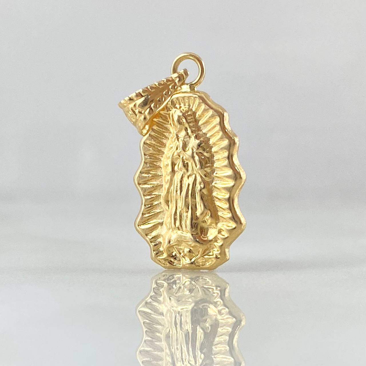 Dije Virgen Guadalupe Silueta Rallado 0.7gr / 2cm / Oro Amarillo 18K ©