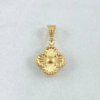 Dije Flor Trebol Diamantado 0.45 g / 1.5 cm Oro Amarillo 18K