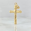 Dije Cruz Cristo 1.6gr / 4cm / Punta Bordeada Oro Amarillo 18K *