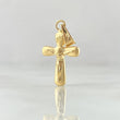 Dije Cruz Cristo 0.6gr / 2.5cm / Punta Ovalada Oro Amarillo 18K