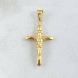 Dije Cruz Cristo 1.05gr / 3.4cm / Puntas Planas Oro Amarillo 18K ©