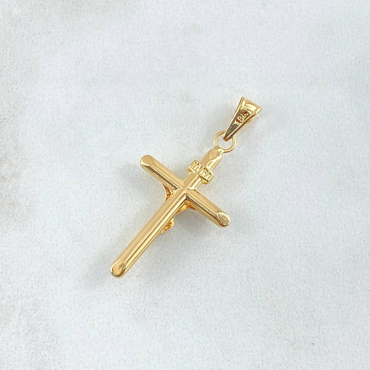 Dije Cruz Cristo 1.05gr / 3.4cm / Puntas Planas Oro Amarillo 18K ©