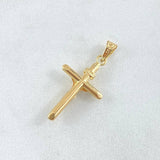 Dije Cruz Cristo 0.7gr / 2.7cm / Punta Plana Oro Amarillo 18K