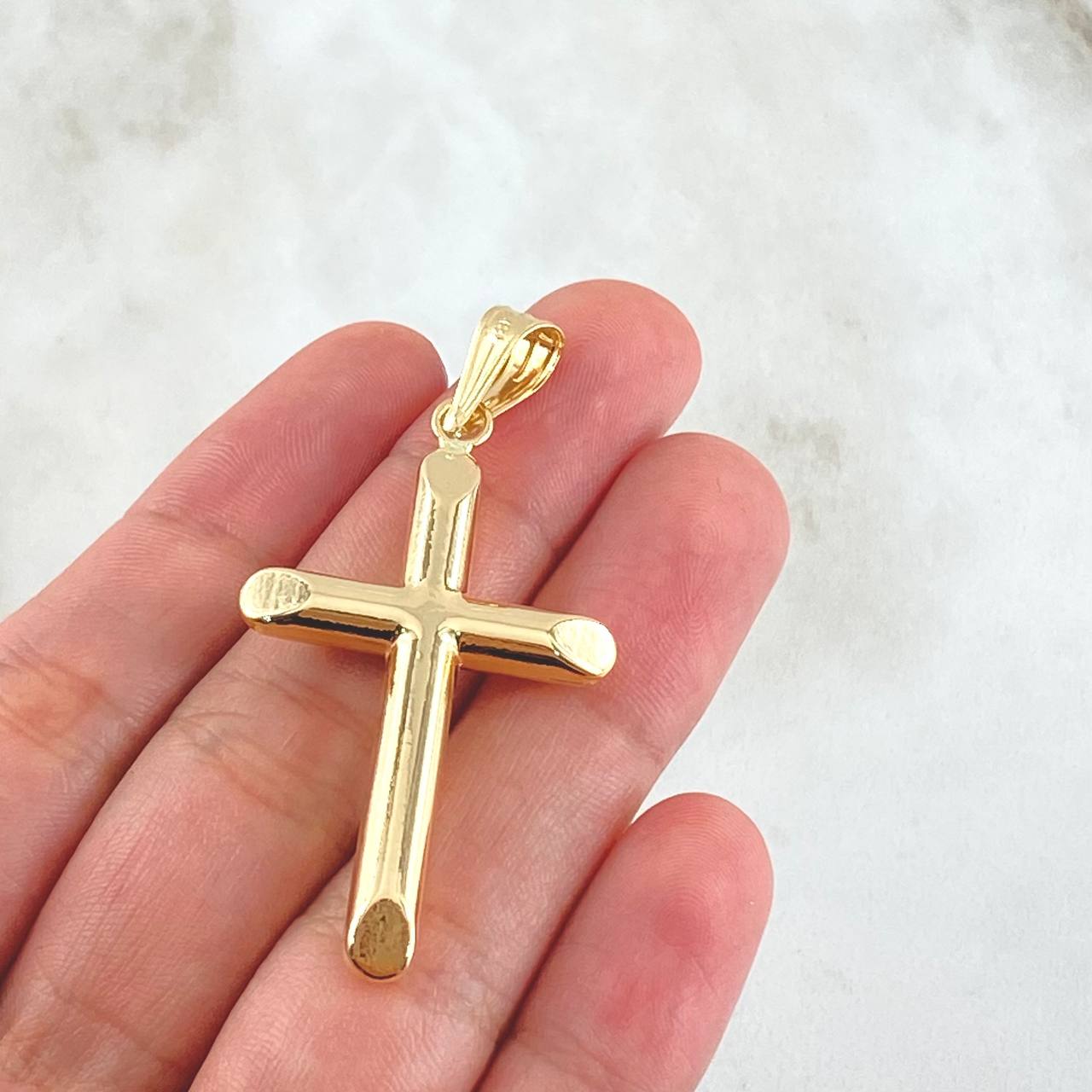 Dije Cruz Lisa 3.5gr / 5.5cm / Oro 18K !