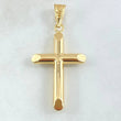 Dije Cruz 2.5gr / 5cm / Puntas Planas Oro Amarillo 18K ©