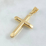 Dije Cruz 2.5gr / 5cm / Puntas Planas Oro Amarillo 18K ©