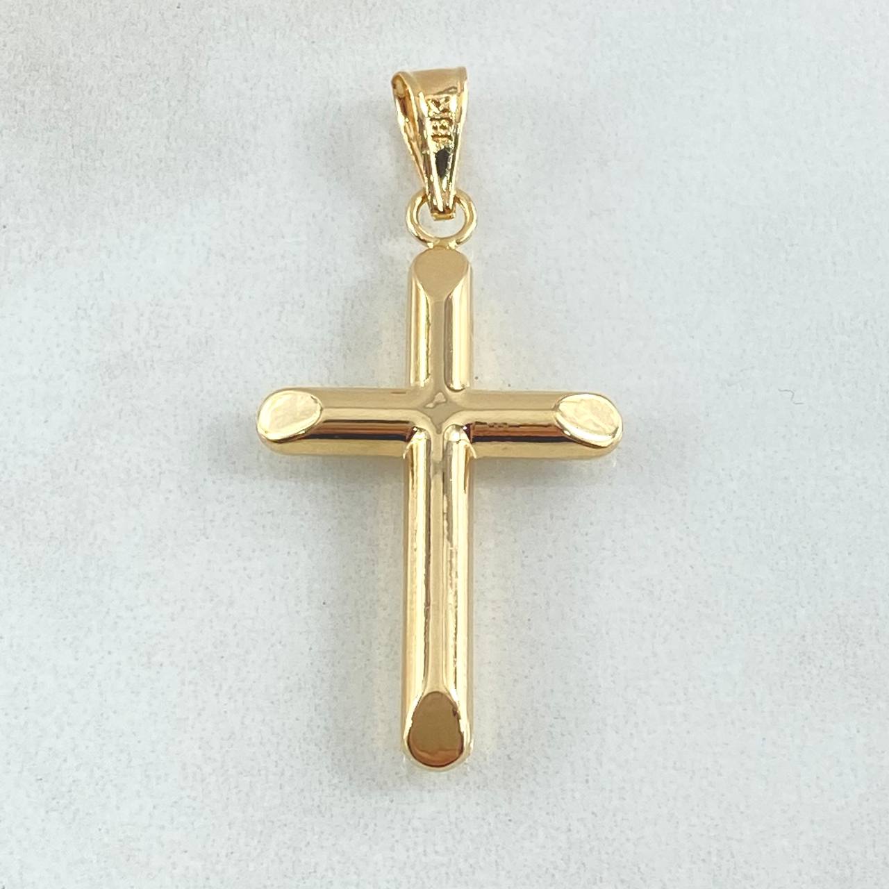 Dije Cruz 1.7gr / 4cm / Puntas Planas Oro Amarillo 18K ©