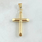 Dije Cruz 1.7gr / 4cm / Puntas Planas Oro Amarillo 18K ©