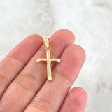 Dije Cruz 1.05gr / 3.2cm / Puntas Planas Oro Amarillo 18K ©