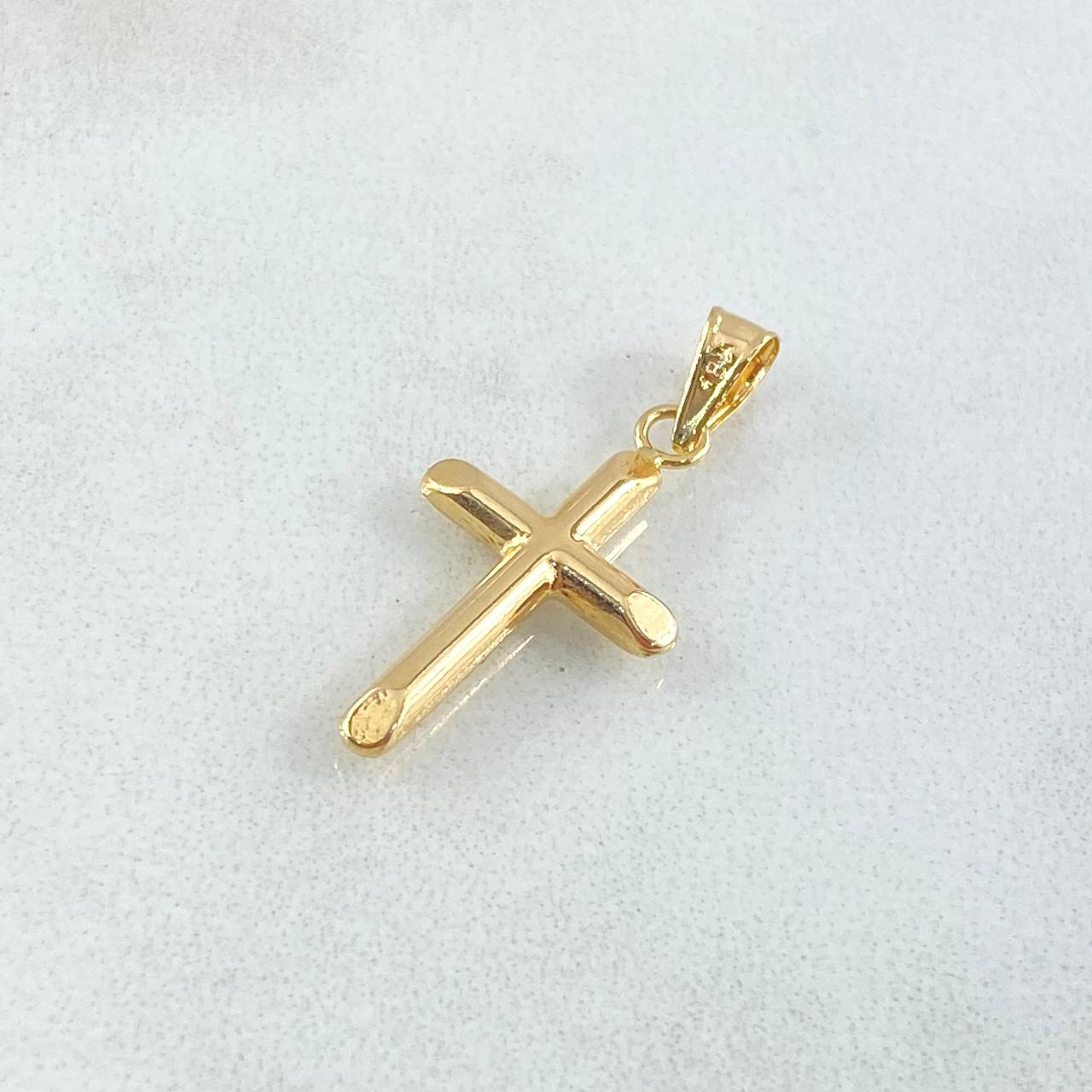 Dije Cruz 1.05gr / 3.2cm / Puntas Planas Oro Amarillo 18K ©