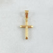 Dije Cruz 0.4gr / 2.2cm / Puntas Planas Oro Amarillo 18K ©