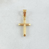 Dije Cruz 0.65gr / 3cm / Puntas Planas Oro Amarillo 18K ©