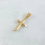 Dije Cruz 0.4gr / 2.2cm / Puntas Planas Oro Amarillo 18K ©