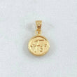 Dije Fé 0.5gr / 1.5cm / Cargador Bordeado Oro Amarillo 18K ©