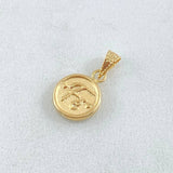 Dije Fé 0.5gr / 1.5cm / Cargador Bordeado Oro Amarillo 18K ©