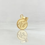 Dije Fé 0.5gr / 1.5cm / Cargador Bordeado Oro Amarillo 18K *