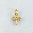 Dije Libelula 0.3gr / 1.5cm / Cargador Liso Oro Amarillo 18K ©