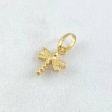 Dije Libelula 0.3gr / 1.5cm / Cargador Liso Oro Amarillo 18K ©