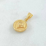Dije Diamante 0.6gr / 1.7cm / Oro 18K