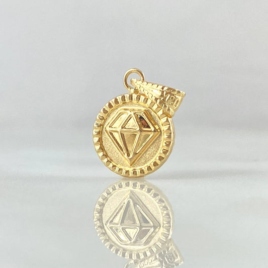 Dije Diamante 0.6gr / 1.7cm / Oro 18K