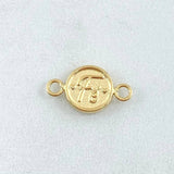 Herraje Fe 0.5gr / 1.5cm / Texturizado Oro Amarillo 18K *