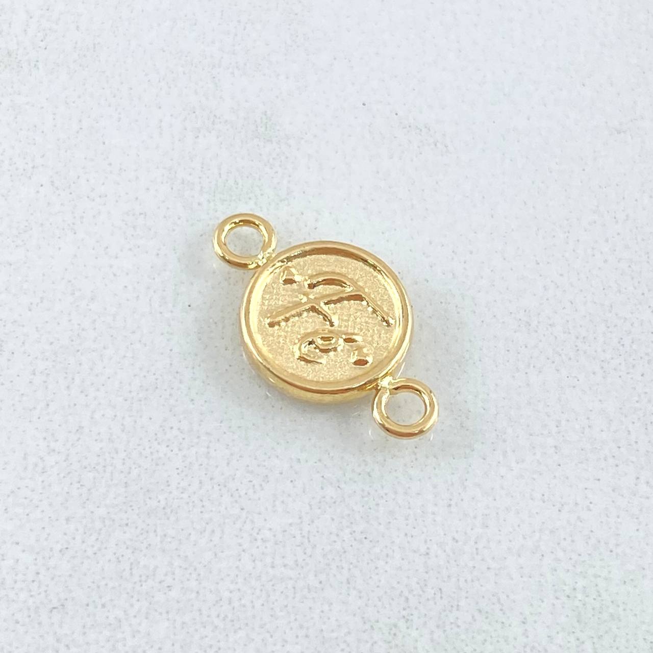 Herraje Fe 0.5gr / 1.5cm / Texturizado Oro Amarillo 18K *