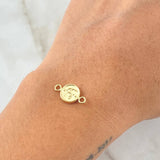 Herraje Fe 0.5gr / 1.5cm / Texturizado Oro Amarillo 18K *