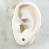 Topos Bisel 0.5gr / 3.6mm Circon Verde Oro Amarillo 18K (Joya) ©
