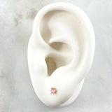 Topos Bisel 0.5gr / 3.6mm Circon Rosado Oro Amarillo 18K ©