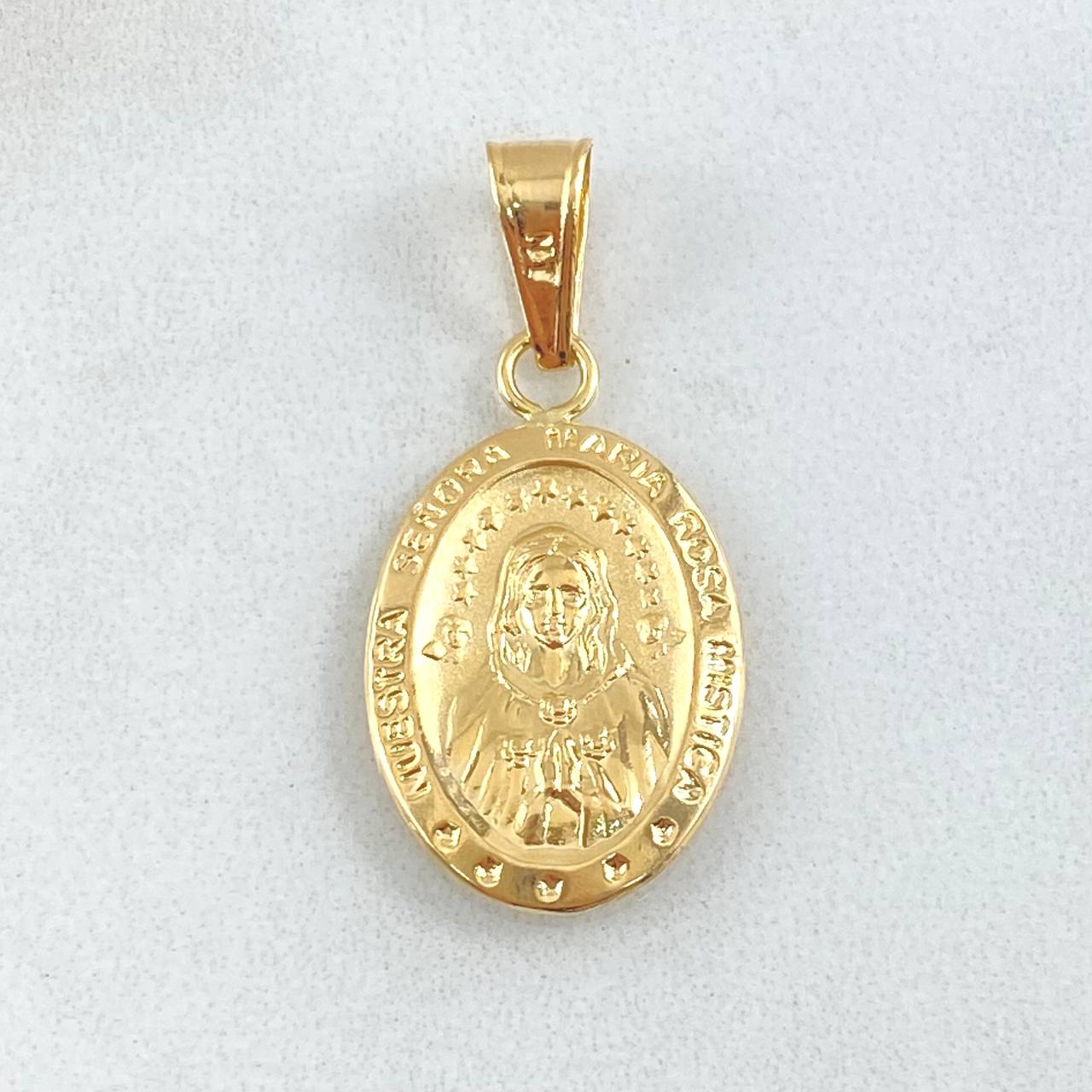 Dije Rosa Mistica 1.3gr / 3cm / Oro 18K