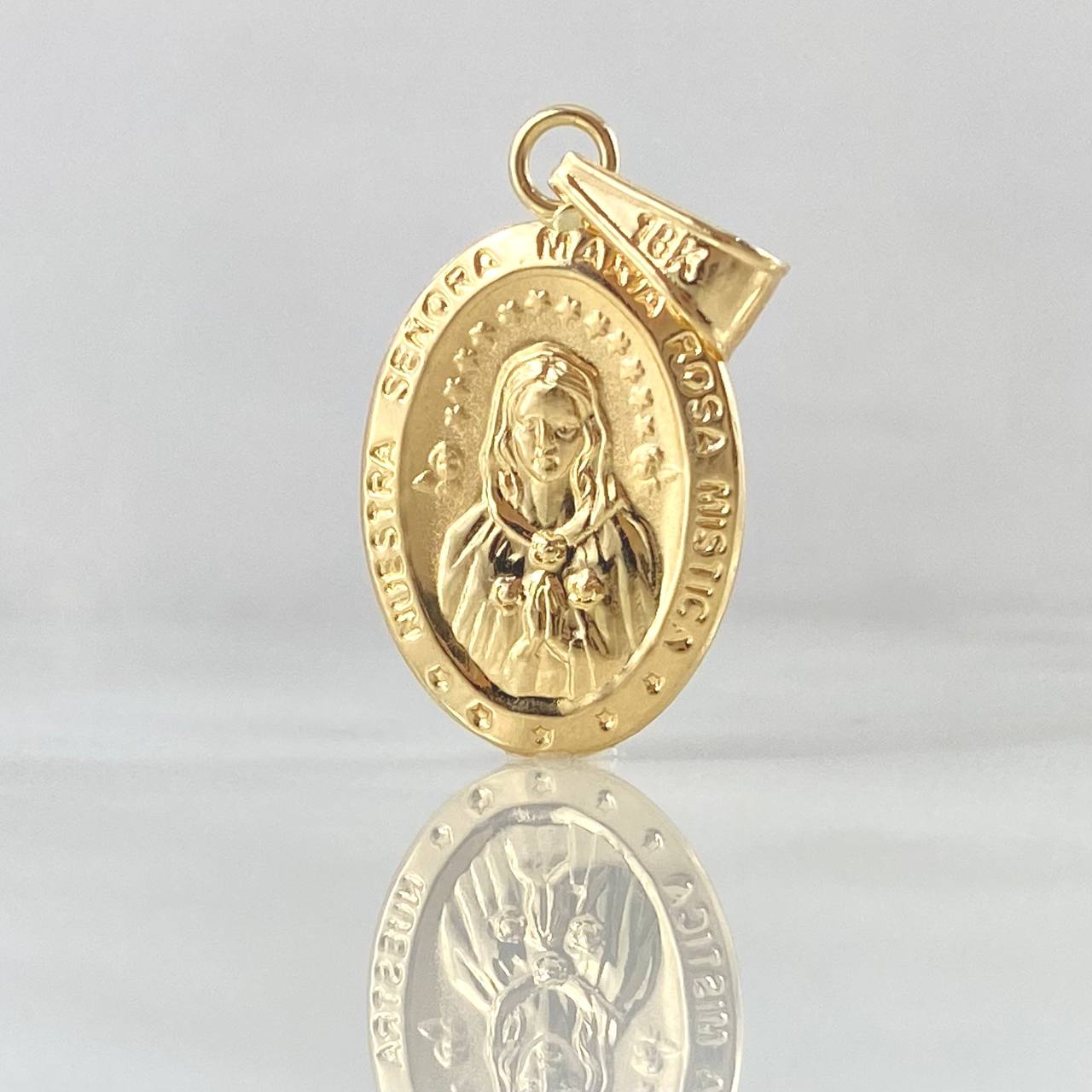 Dije Rosa Mistica 1.3gr / 3cm / Oro 18K