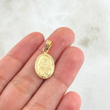 Dije Rosa Mistica 0.9gr / 2.5cm / Oro 18K