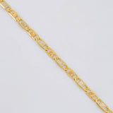 Cadena Escalera Plana 4.5 g / 45.3 cm / 3.4 mm Tres Oros 18K