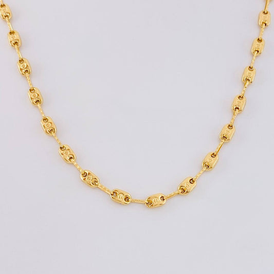 Cadena Rustica Tornillo Diamantado 8.6 g / 62 cm / 3.5 mm Oro Amarillo 18K