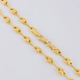 Cadena Rustica Tornillo Diamantado 8.6 g / 62 cm / 3.5 mm Oro Amarillo 18K