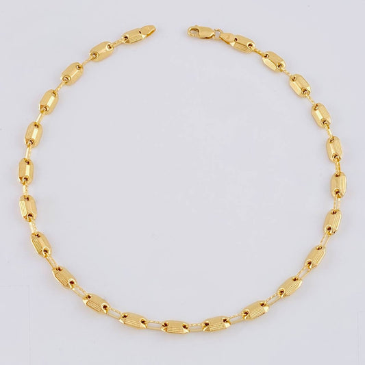 Tobillera Rustica Adije 4.65 g / 26.5 cm / 4.3 mm Oro Amarillo 18K