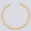 Tobillera Rustica Barril Corona Rayada 5.85 g / 24.6 cm / 5.5 mm Oro Amarillo 18K