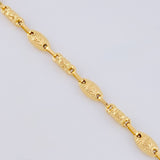 Tobillera Rustica Barril Corona Rayada 5.85 g / 24.6 cm / 5.5 mm Oro Amarillo 18K