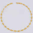 Tobillera Rustica Tornillo Diamantado 3.9 g / 26.3 cm / 3.6 mm Oro Amarillo 18K