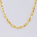 Cadena Rustica Corona Cruzada 12.4 g / 61.8 cm / 4.2 mm Oro Amarillo 18K