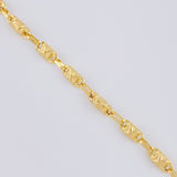 Cadena Rustica Corona Cruzada 12.4 g / 61.8 cm / 4.2 mm Oro Amarillo 18K