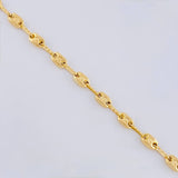Tobillera Rustica Tornillo Diamantado 3.9 g / 26.3 cm / 3.6 mm Oro Amarillo 18K