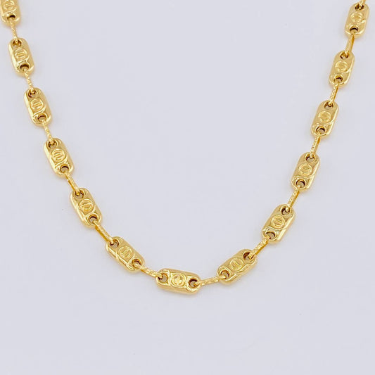 Cadena Rustica Tornillo Diamantado 9.65 g / 61.4 cm / 3.9 mm Oro Amarillo 18K