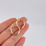Candongas Hely 2 g / 1.8 cm Tres Oros 18K